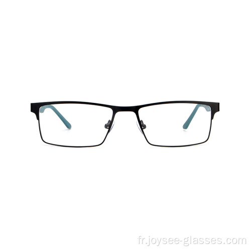 Universal Luxury Unisexe Full-Rim Rectangle Spectacles Frames Fashion Metal Eyeglass